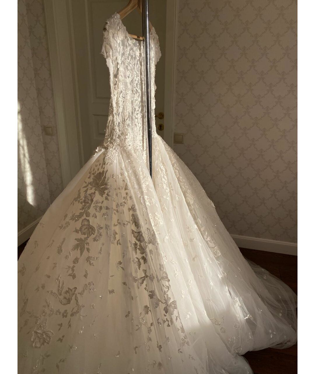 ZUHAIR MURAD Белое шелковое свадебное платье, фото 2
