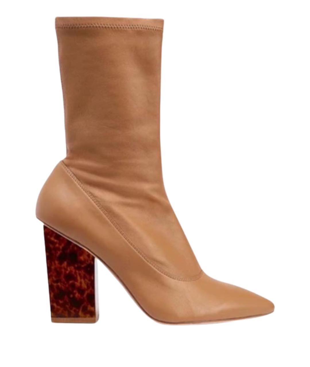 ZIMMERMANN Бежевые кожаные ботильоны, фото 1