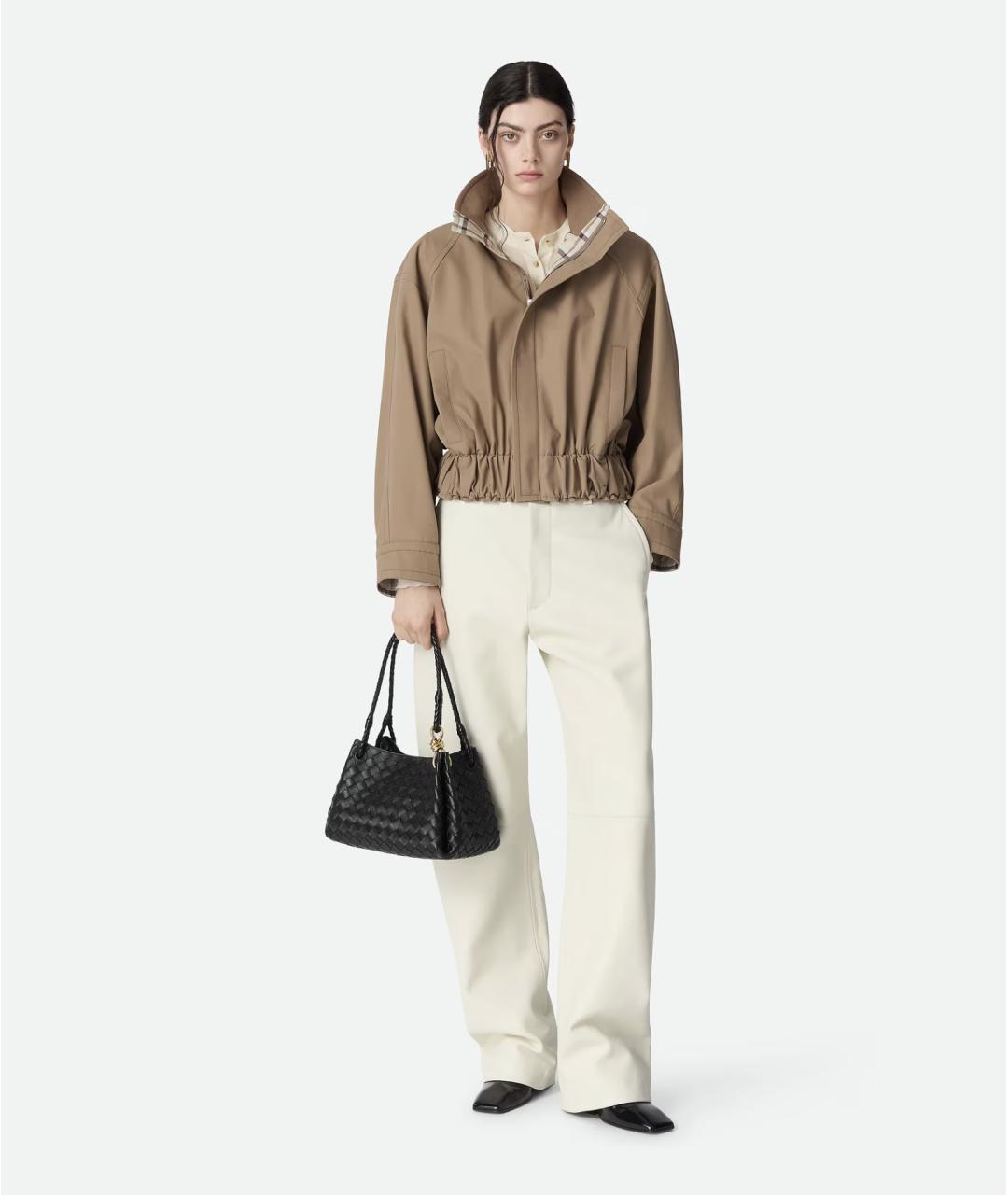 BOTTEGA VENETA Черная кожаная сумка тоут, фото 6