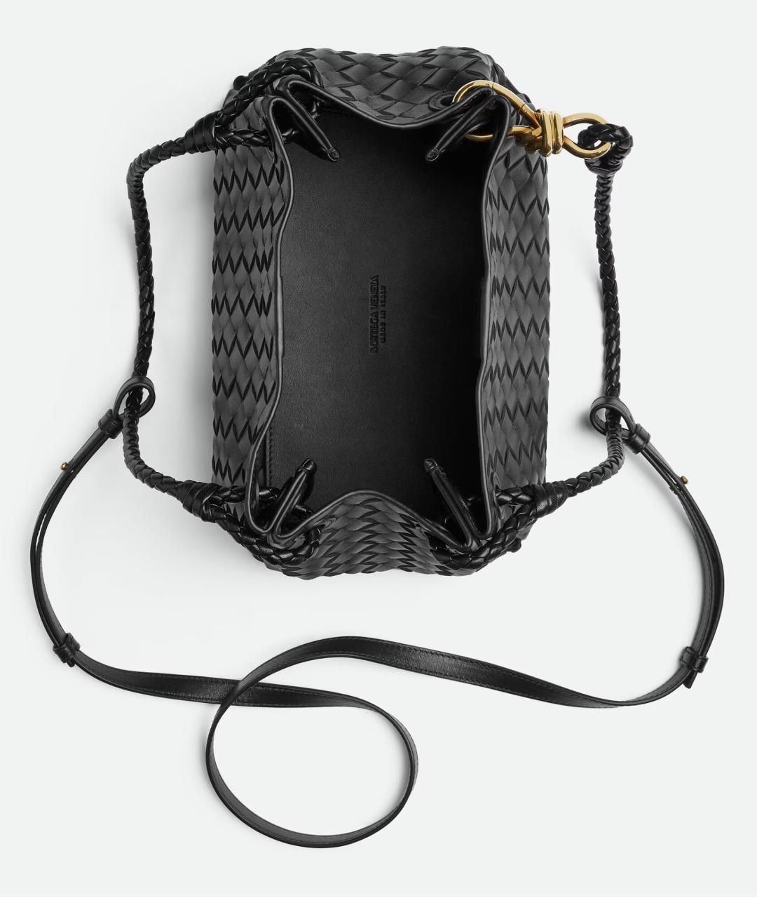 BOTTEGA VENETA Черная кожаная сумка тоут, фото 3