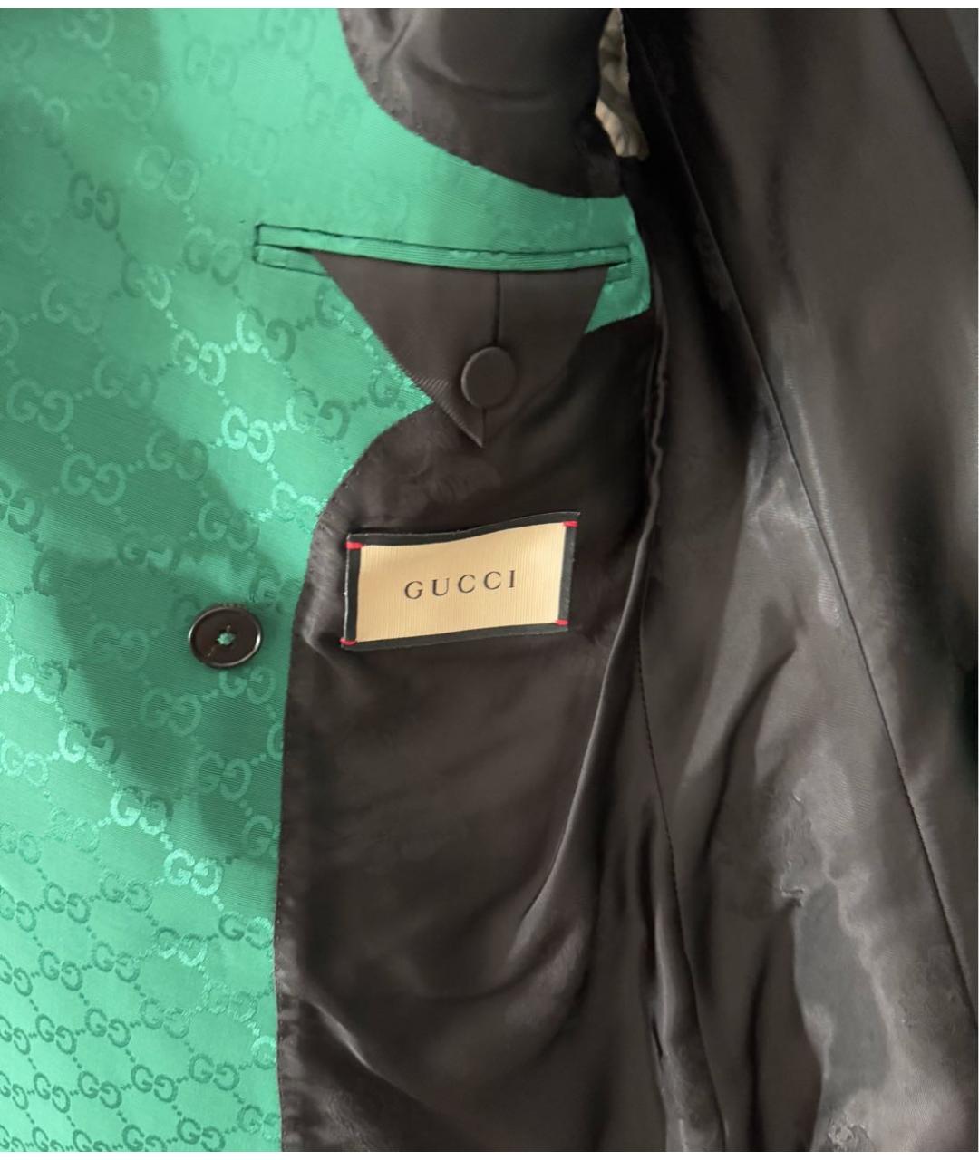 GUCCI Зеленый хлопковый жакет/пиджак, фото 3