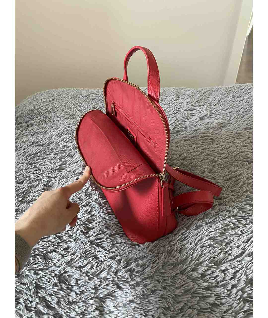 FURLA Красный кожаный рюкзак, фото 2
