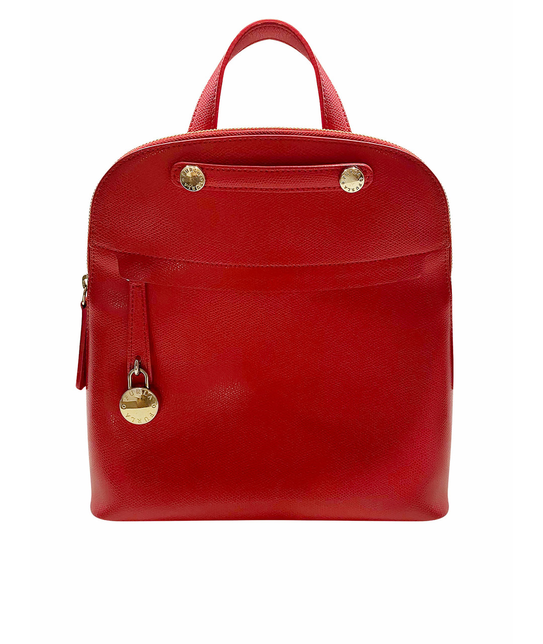 FURLA Красный кожаный рюкзак, фото 1