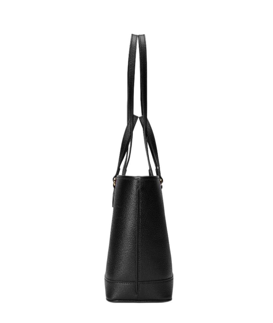 GUCCI Черная кожаная сумка тоут, фото 3