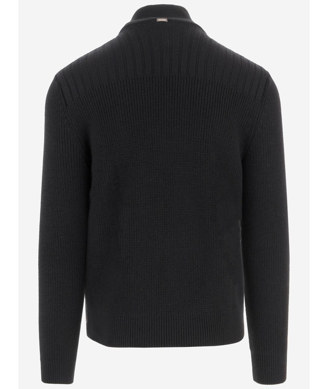 HERNO Черный шерстяной кардиган, фото 2