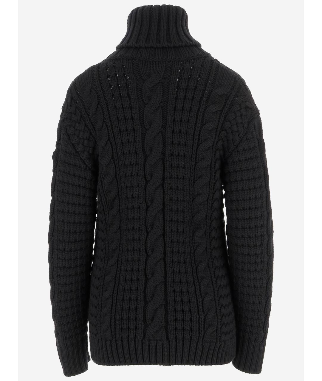MONCLER Черный шерстяной джемпер / свитер, фото 2