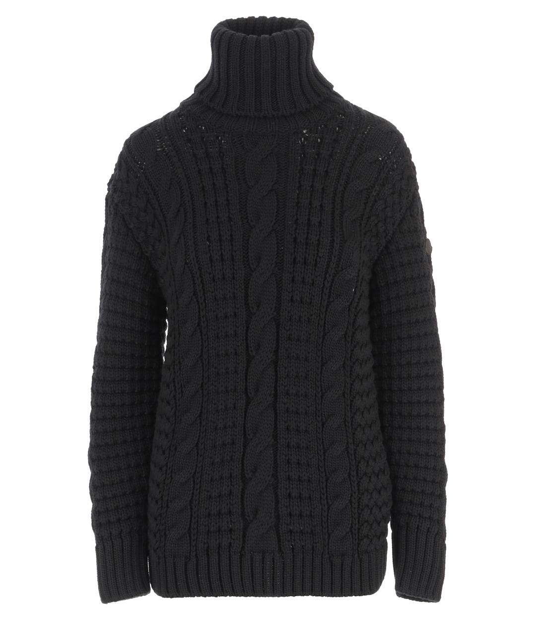 MONCLER Черный шерстяной джемпер / свитер, фото 1
