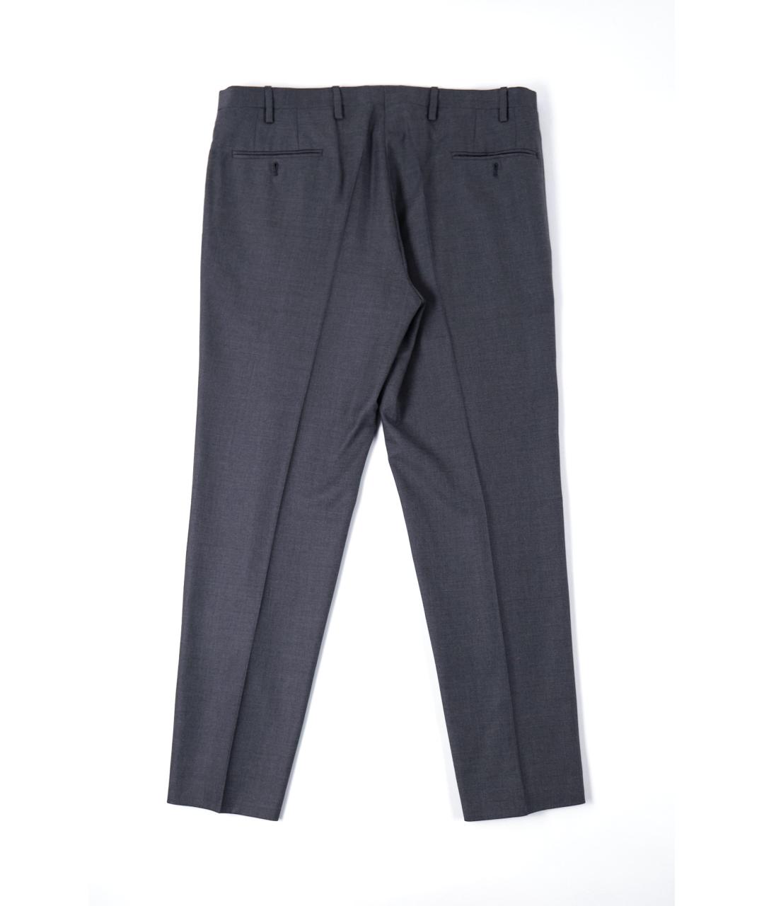 KITON Антрацитовые шерстяные классические брюки, фото 2