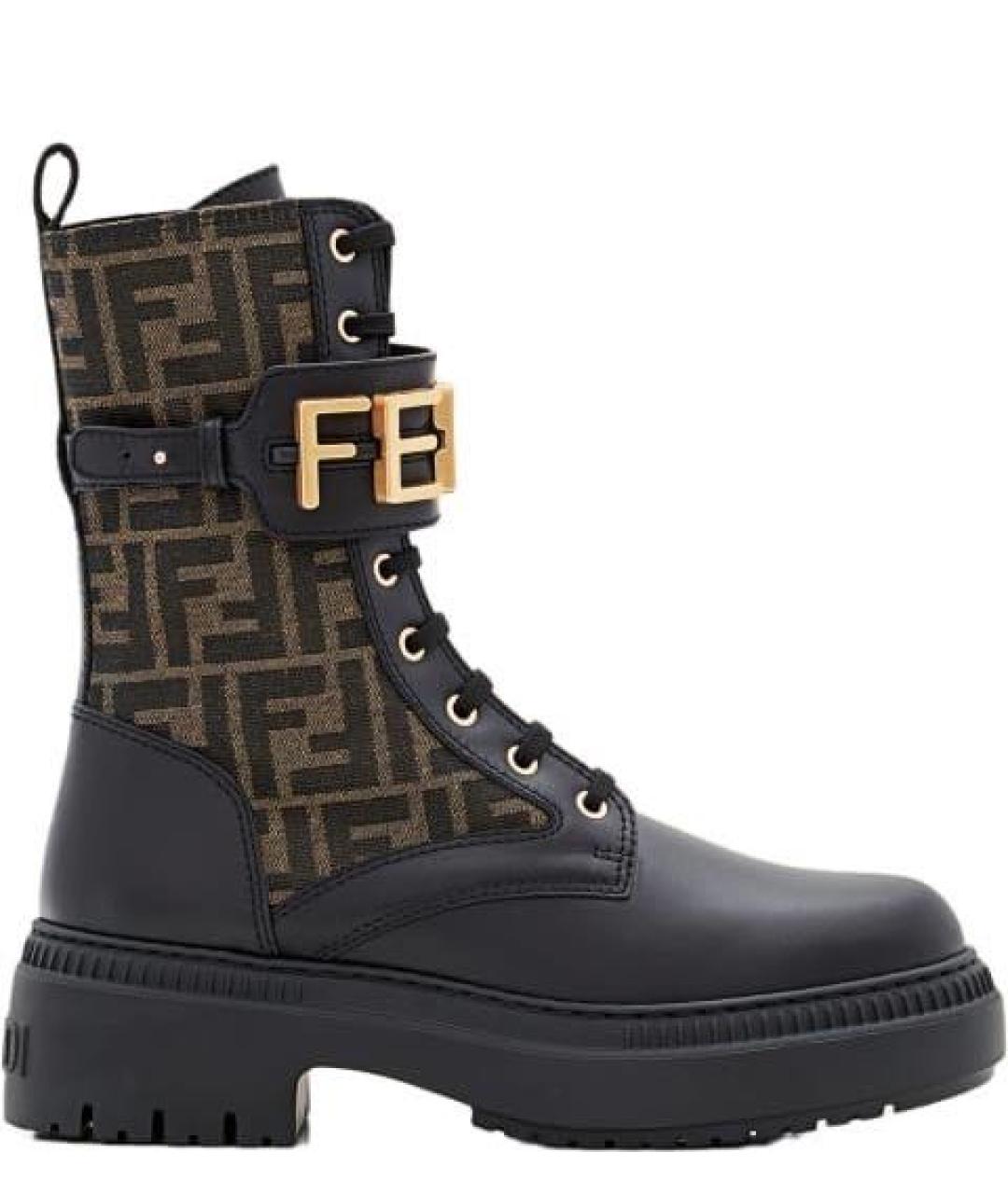 FENDI Коричневые ботинки, фото 1