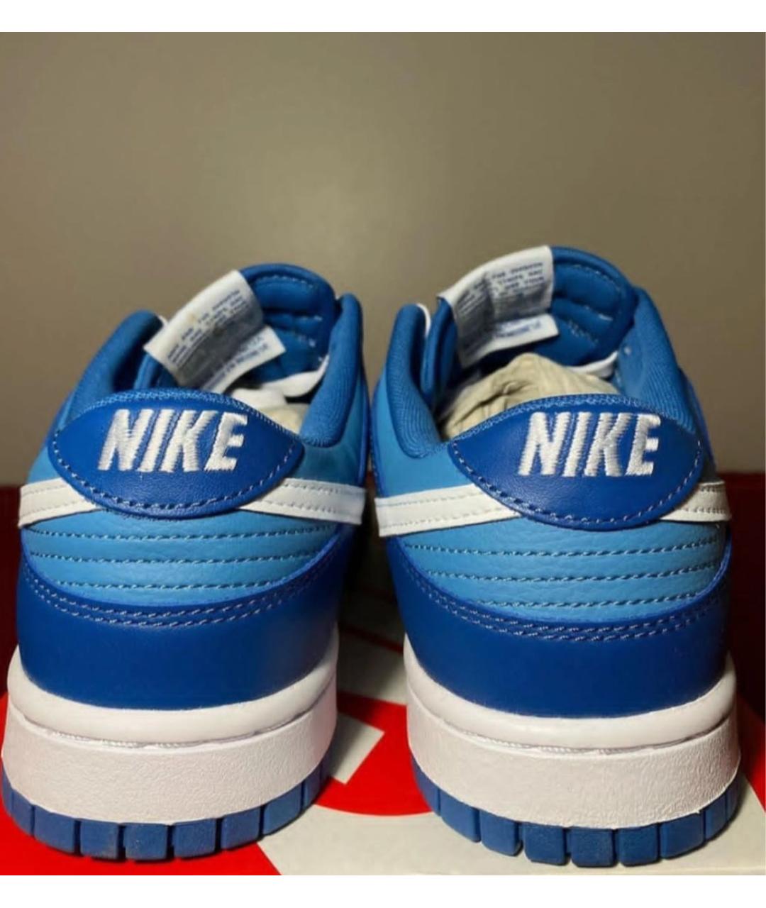 NIKE Синие кожаные низкие кроссовки / кеды, фото 8