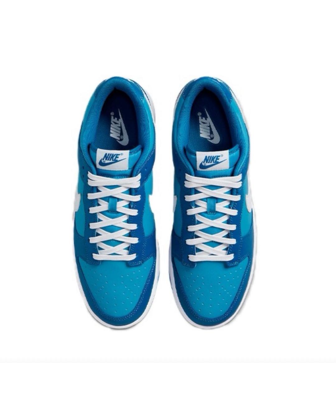 NIKE Синие кожаные низкие кроссовки / кеды, фото 3