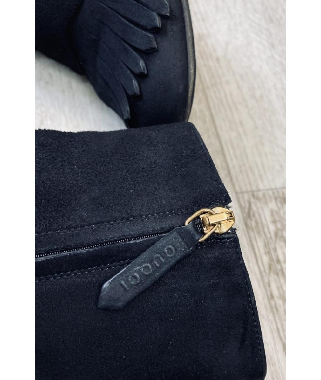 GUCCI Черные замшевые ботильоны, фото 4