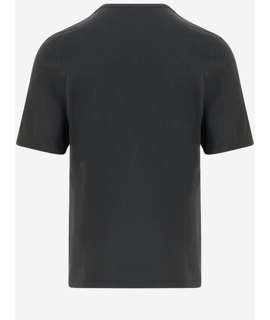 SAINT LAURENT Антрацитовая хлопковая футболка, фото 2