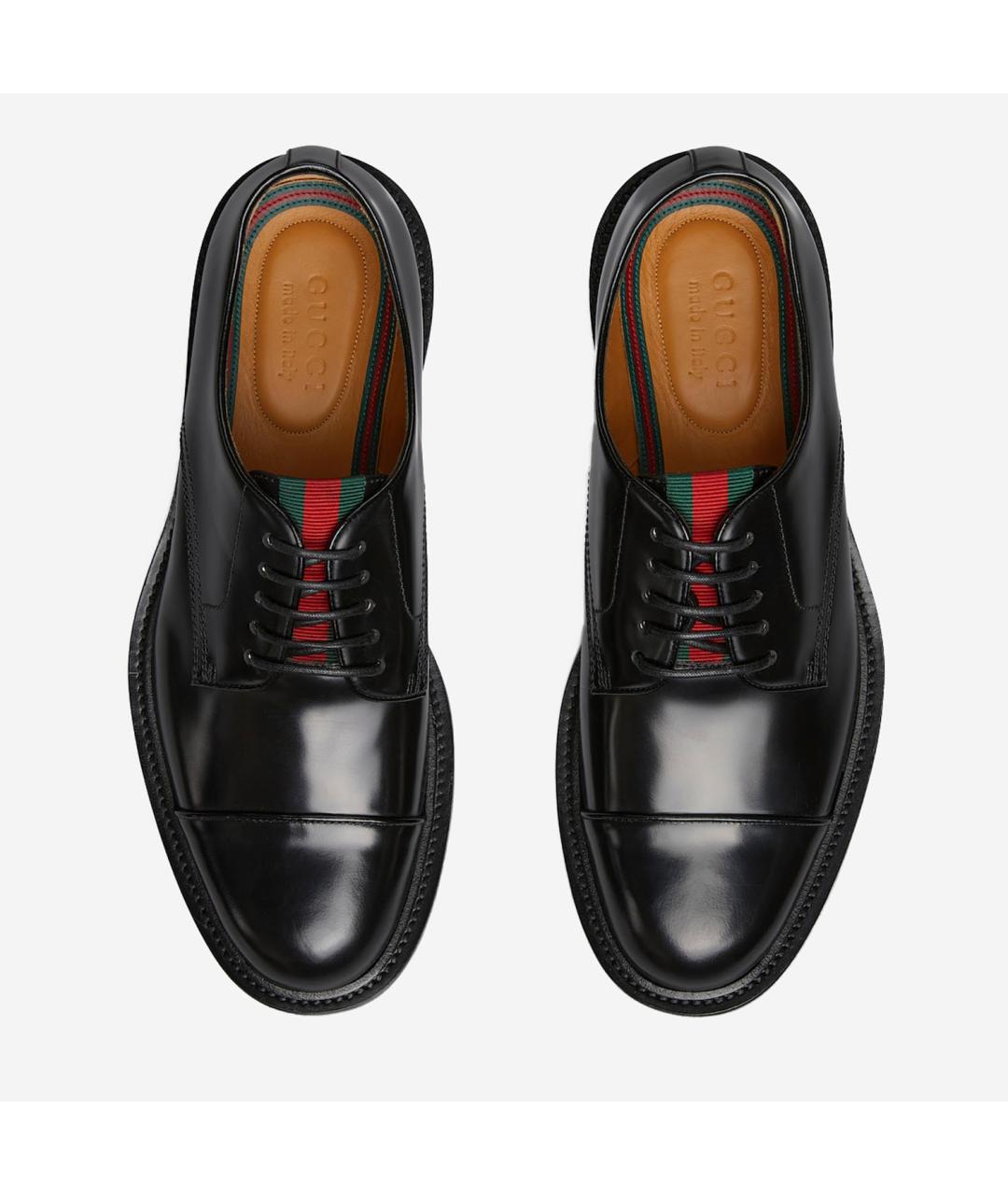 GUCCI Черные кожаные низкие ботинки, фото 4