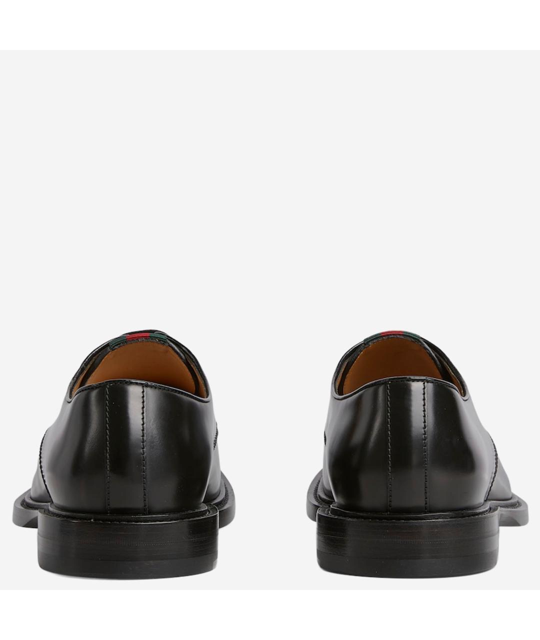 GUCCI Черные кожаные низкие ботинки, фото 3