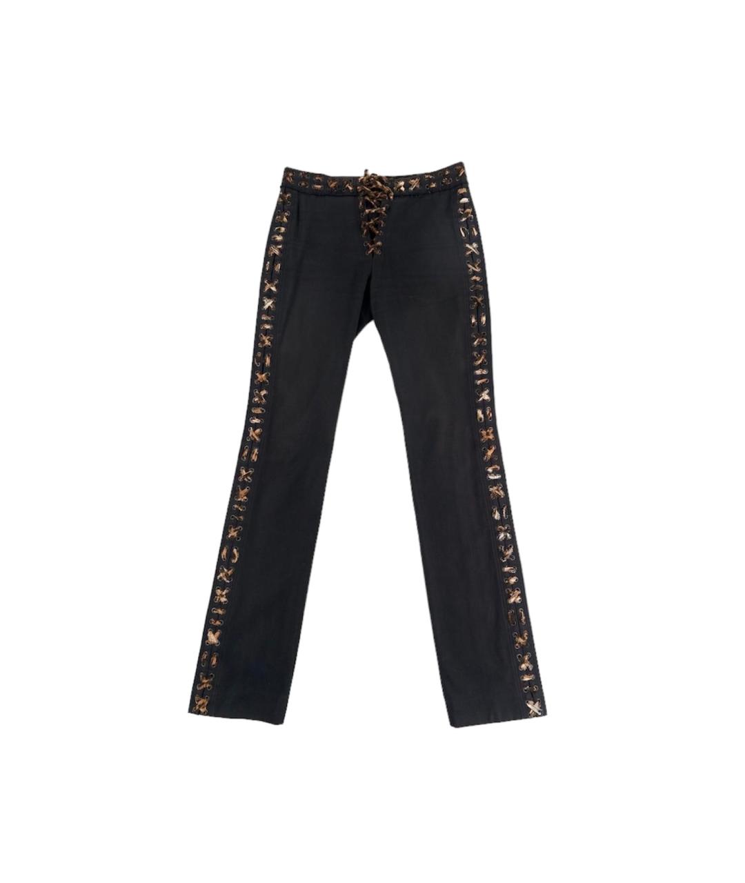 SAINT LAURENT Черные хлопковые брюки узкие, фото 1