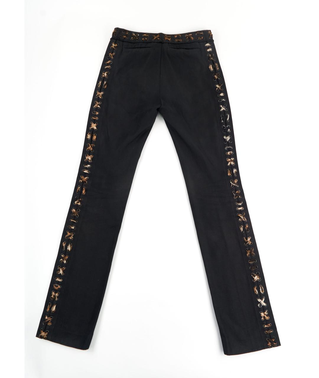 SAINT LAURENT Черные хлопковые брюки узкие, фото 2