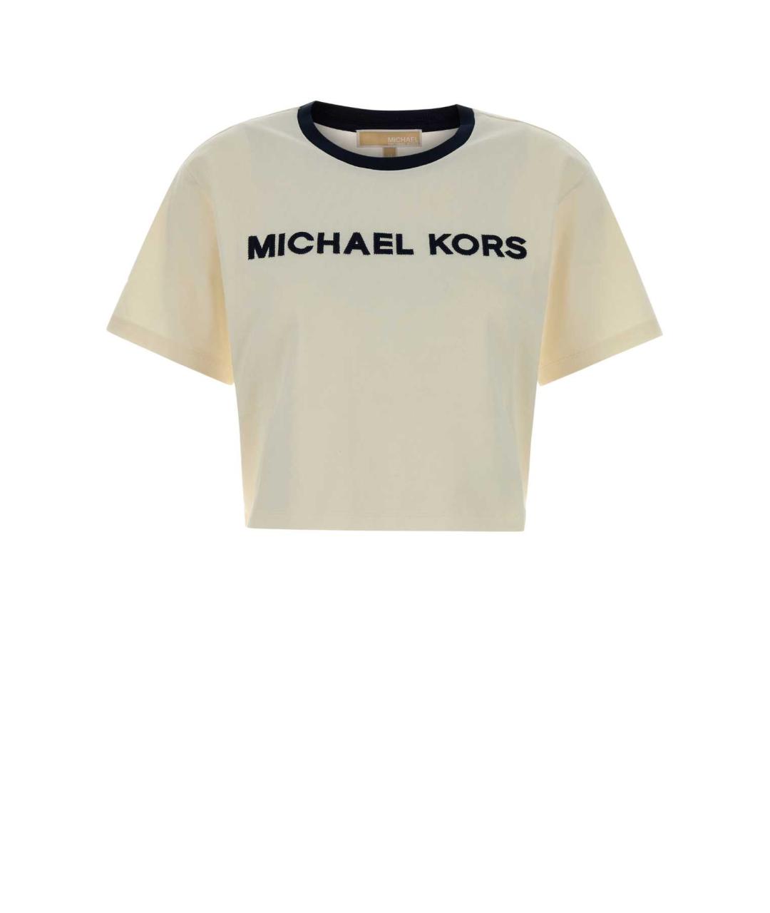 MICHAEL KORS Белая хлопковая футболка, фото 1