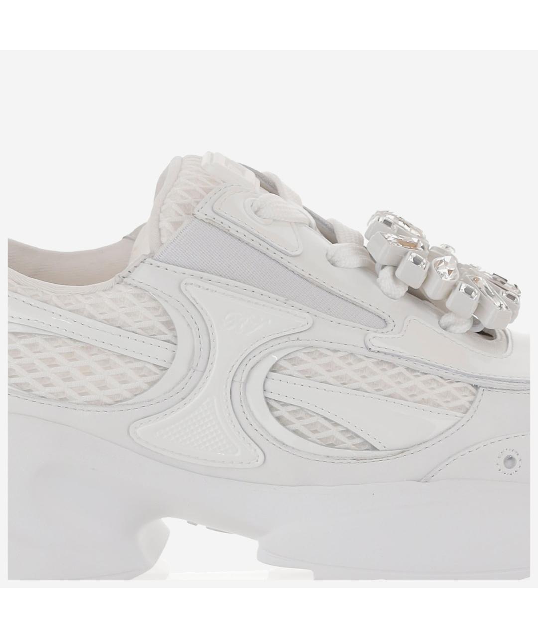 ROGER VIVIER Белые кожаные кроссовки, фото 4