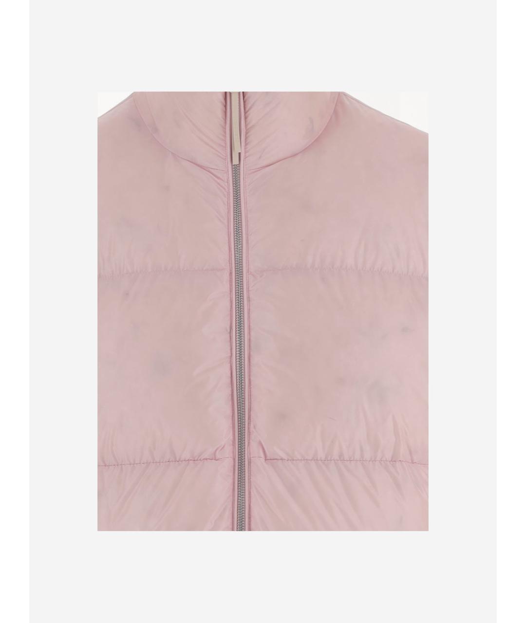 JIL SANDER Розовый полиамидовый пуховик, фото 3
