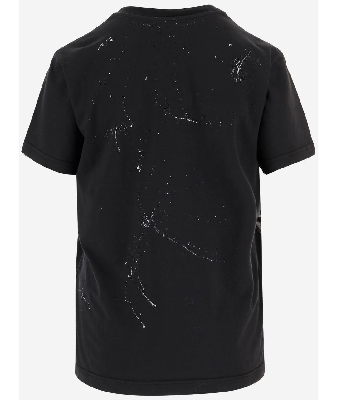 DOLCE&GABBANA Черная хлопковая футболка, фото 2