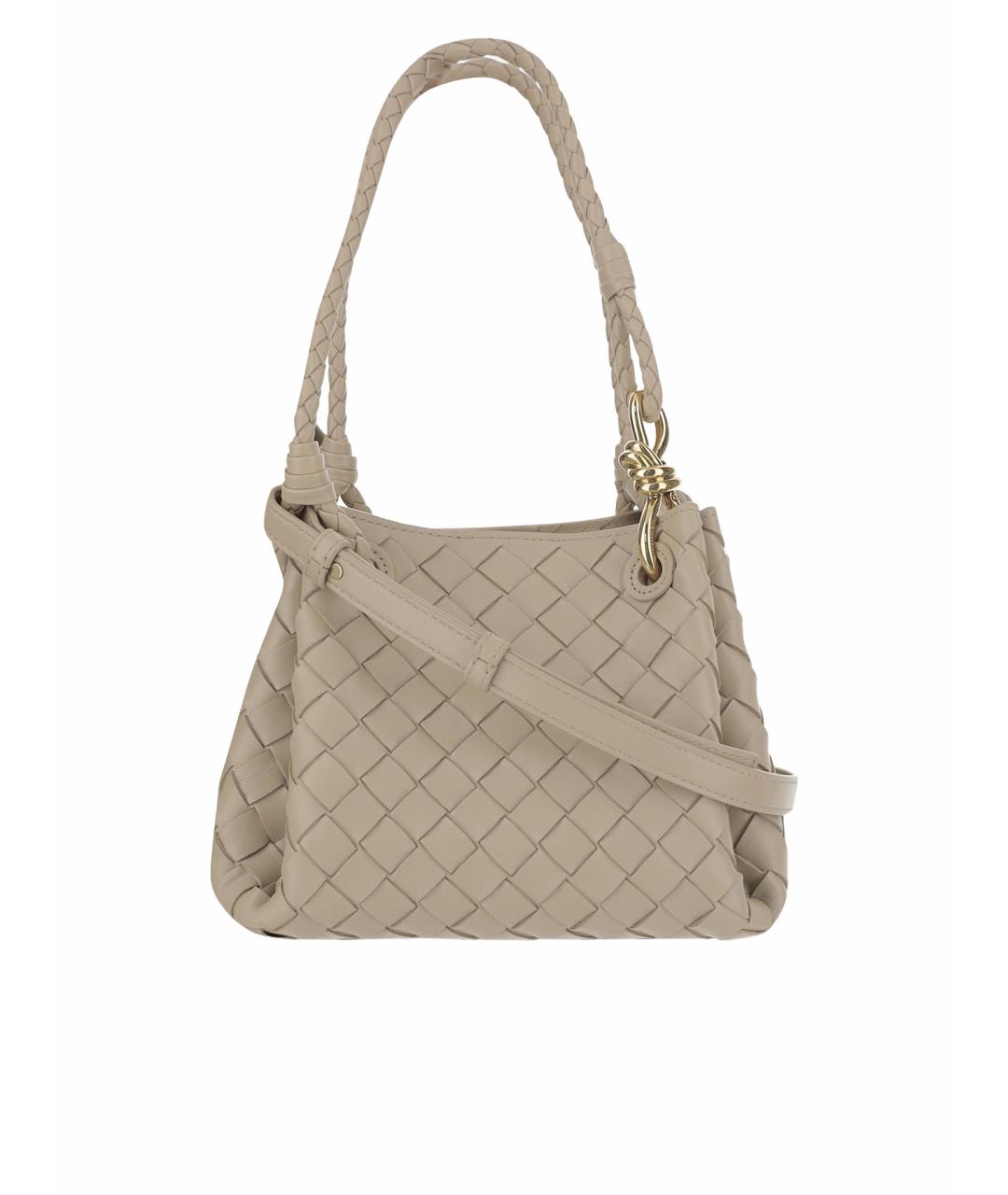 BOTTEGA VENETA Бежевая кожаная сумка тоут, фото 1