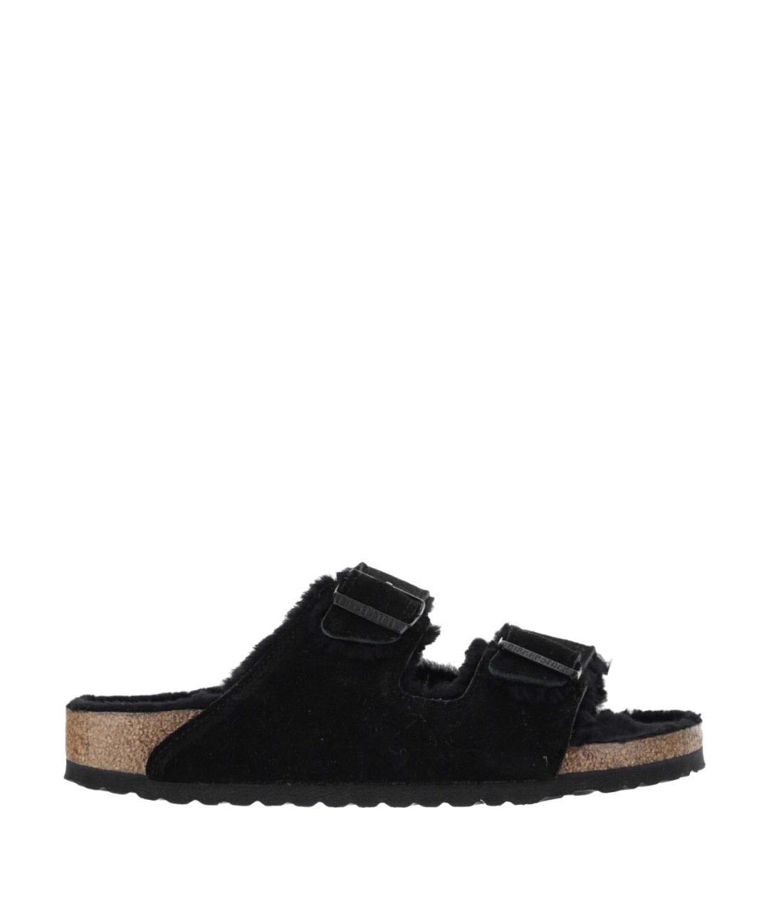 BIRKENSTOCK Черные замшевые сандалии, фото 1