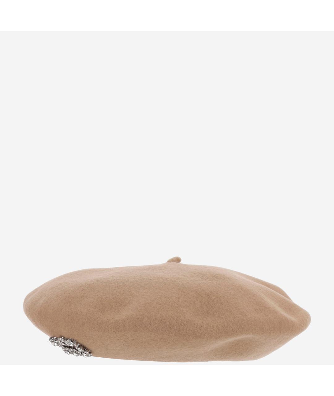 ROGER VIVIER Бежевая шерстяная кепка, фото 4