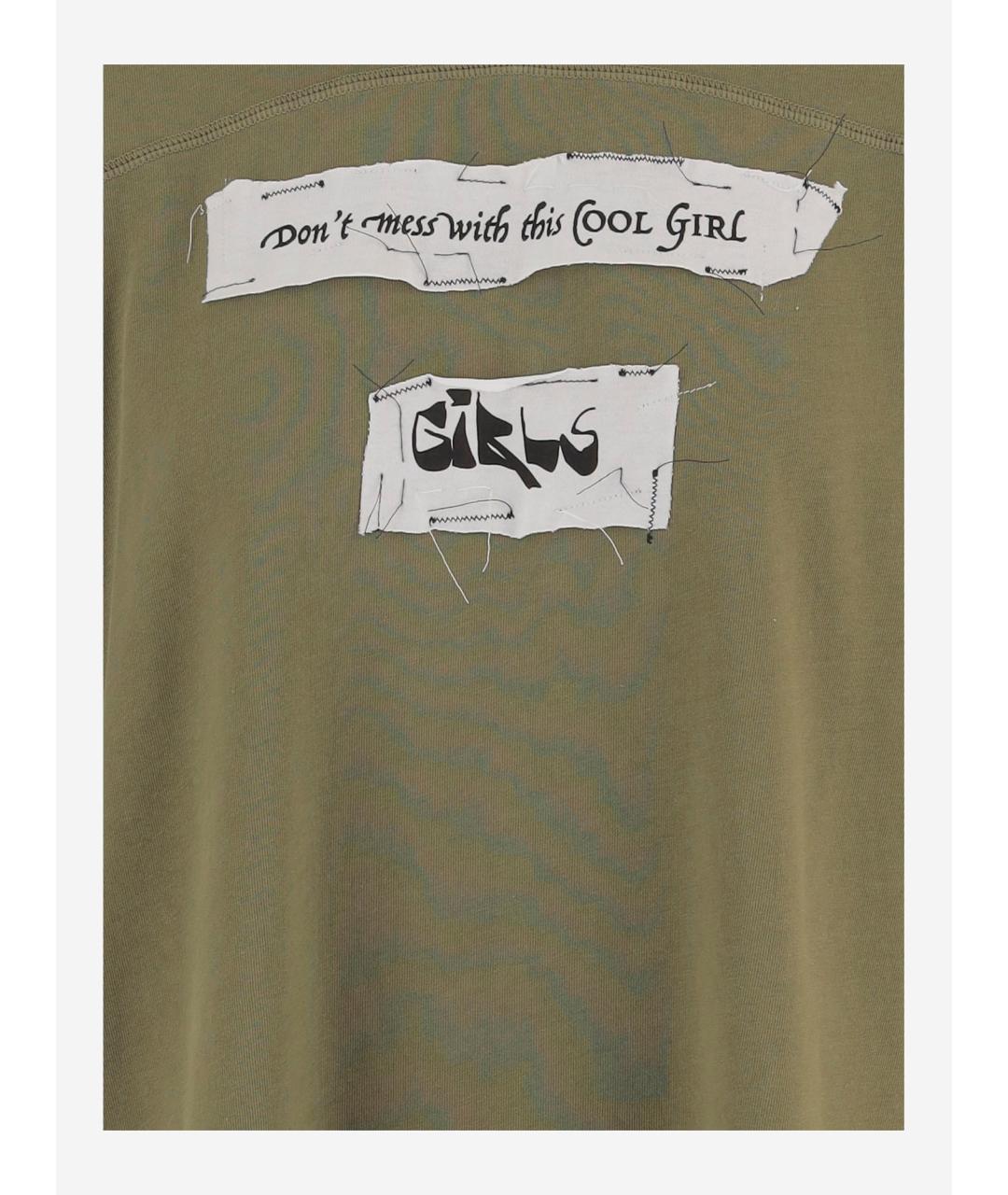 DOLCE&GABBANA Зеленая хлопковая футболка, фото 3