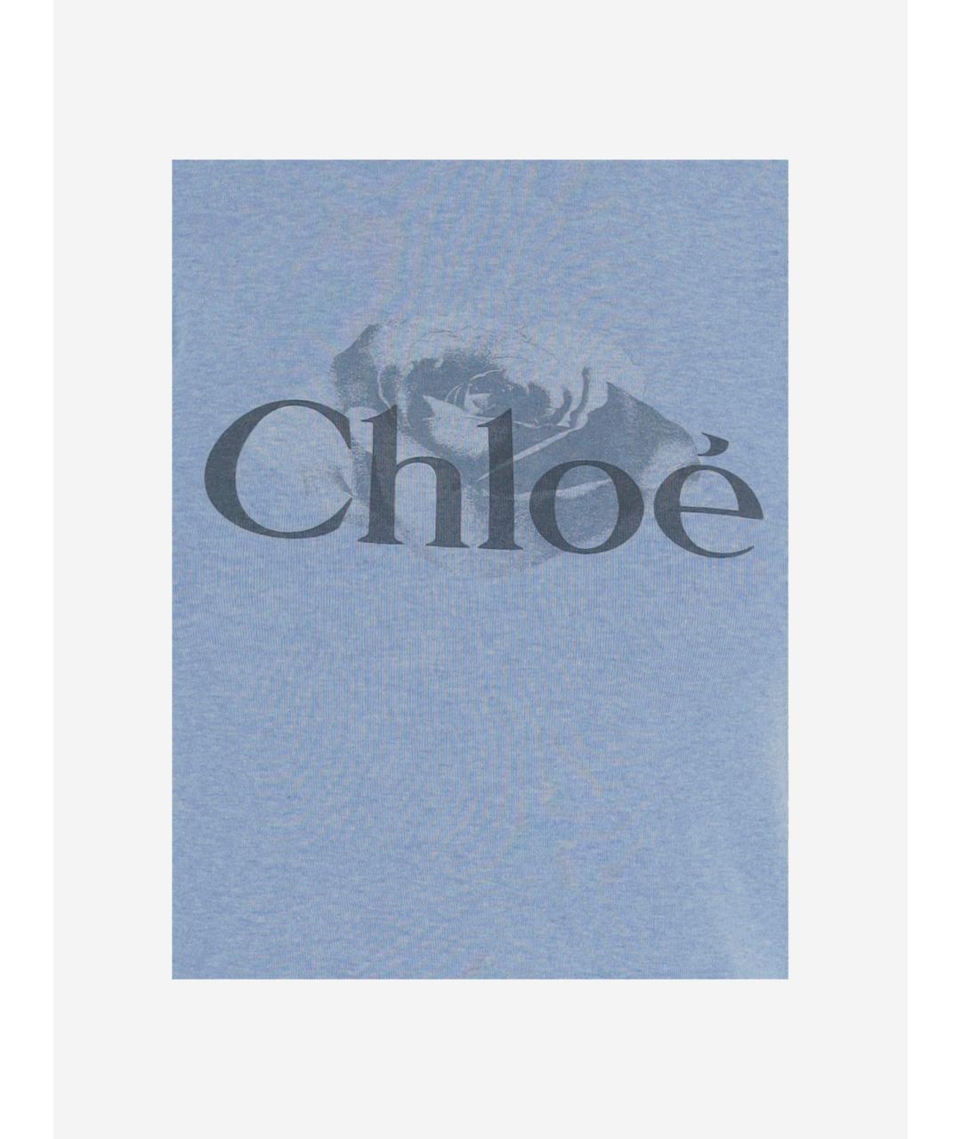 CHLOE Голубая футболка, фото 3