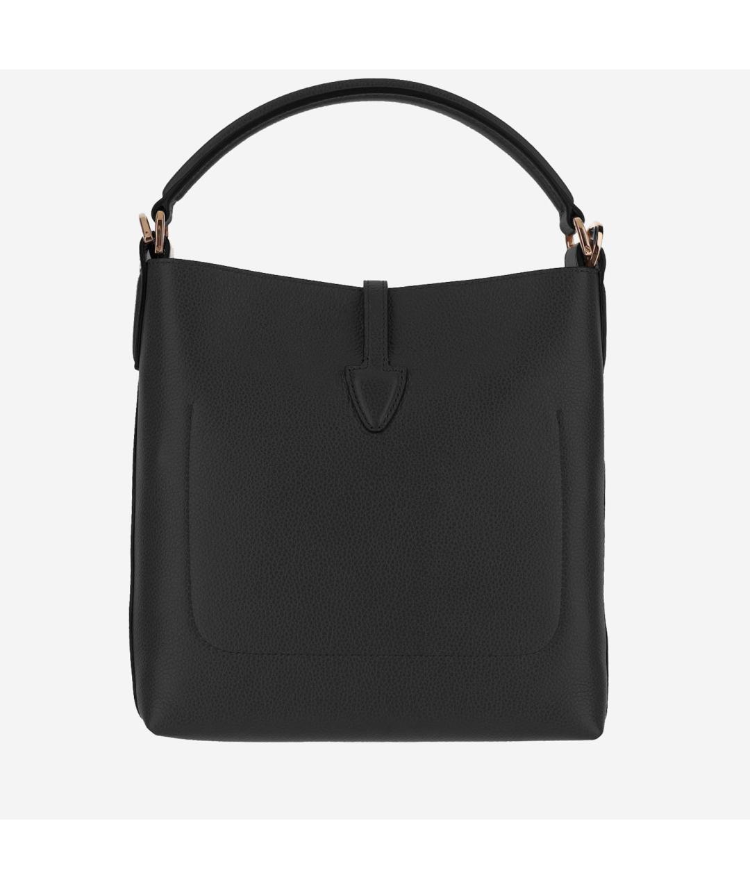 TOD'S Черная кожаная сумка тоут, фото 3