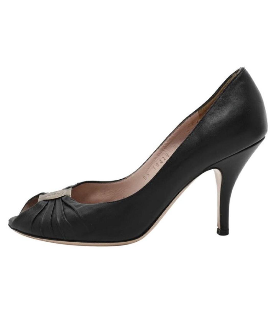 FERRAGAMO Черные кожаные туфли, фото 8