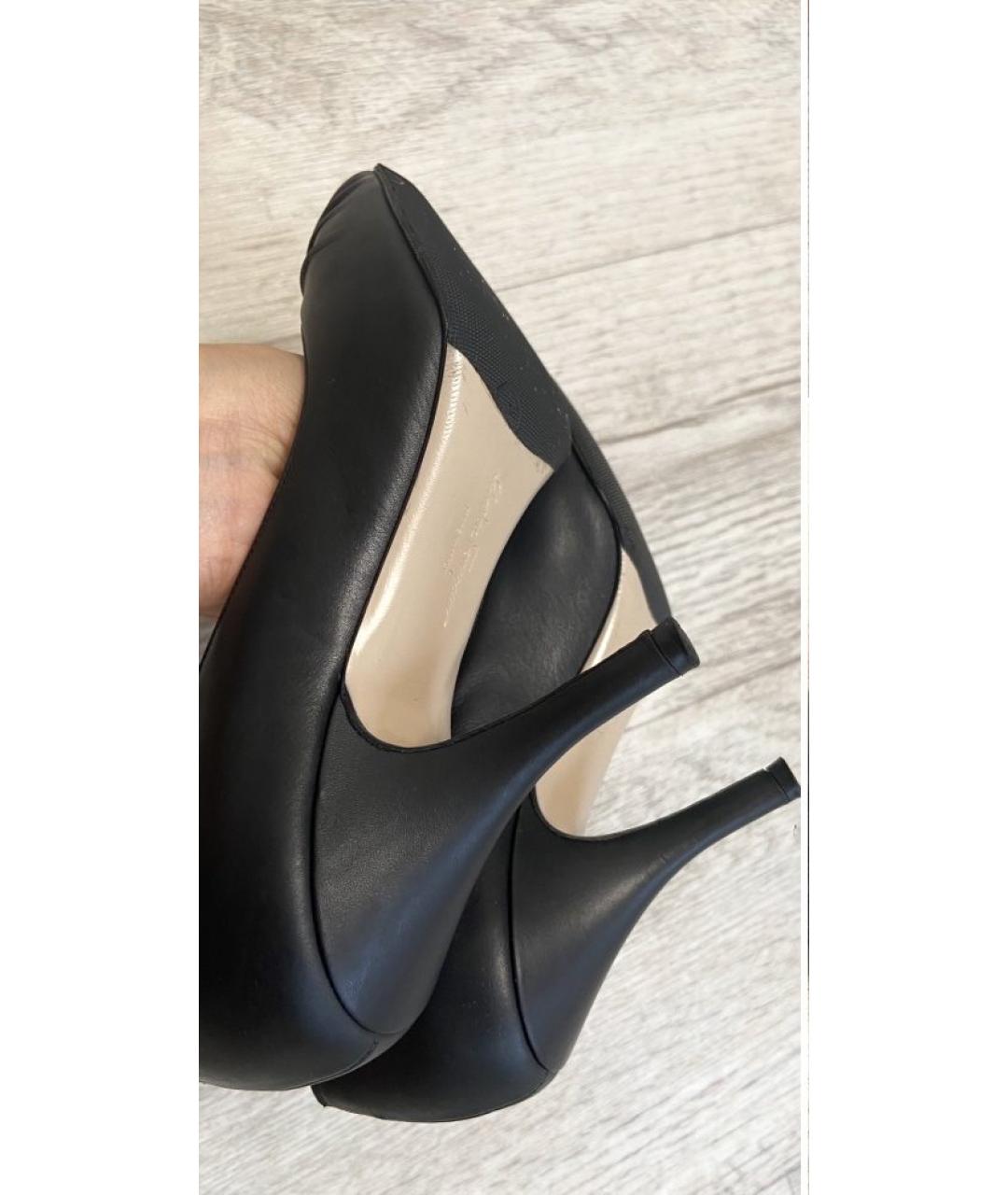 FERRAGAMO Черные кожаные туфли, фото 7