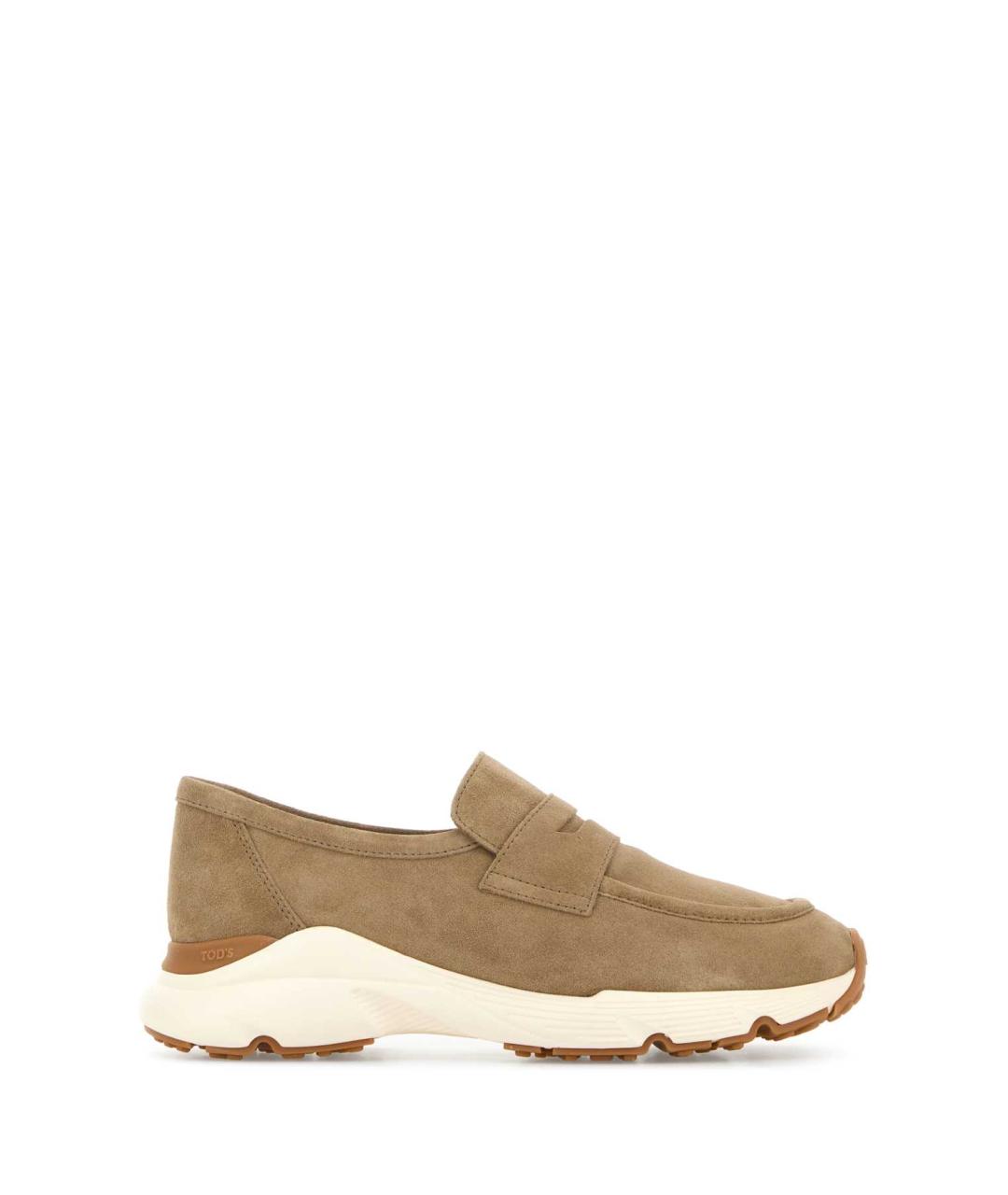 TOD'S Серые кожаные кроссовки, фото 1