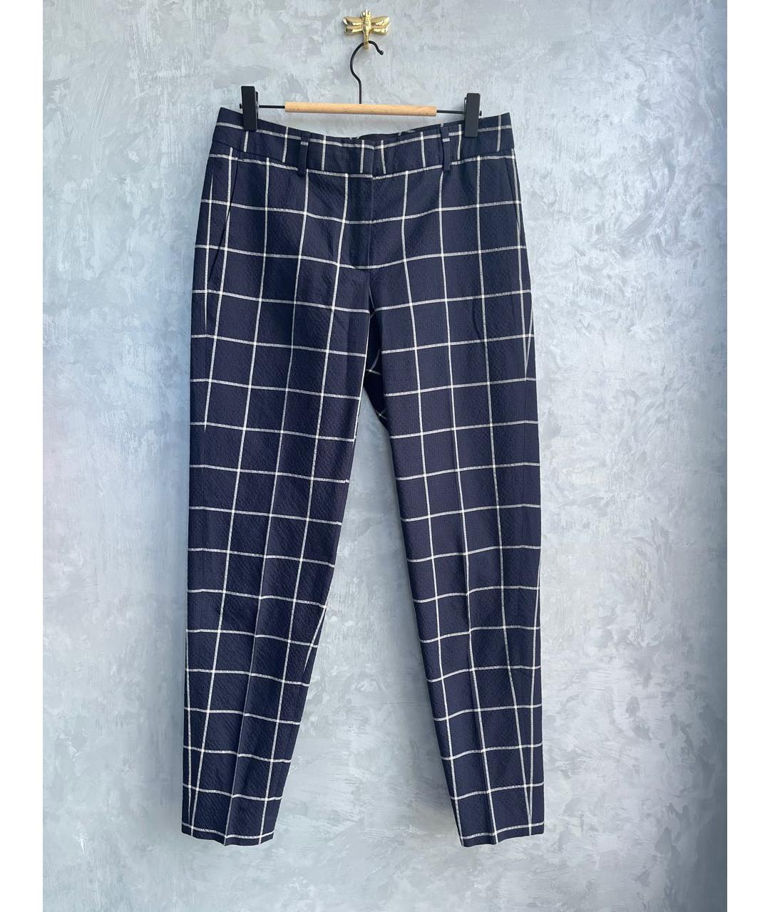 PAUL SMITH Темно-синие шерстяные прямые брюки, фото 4