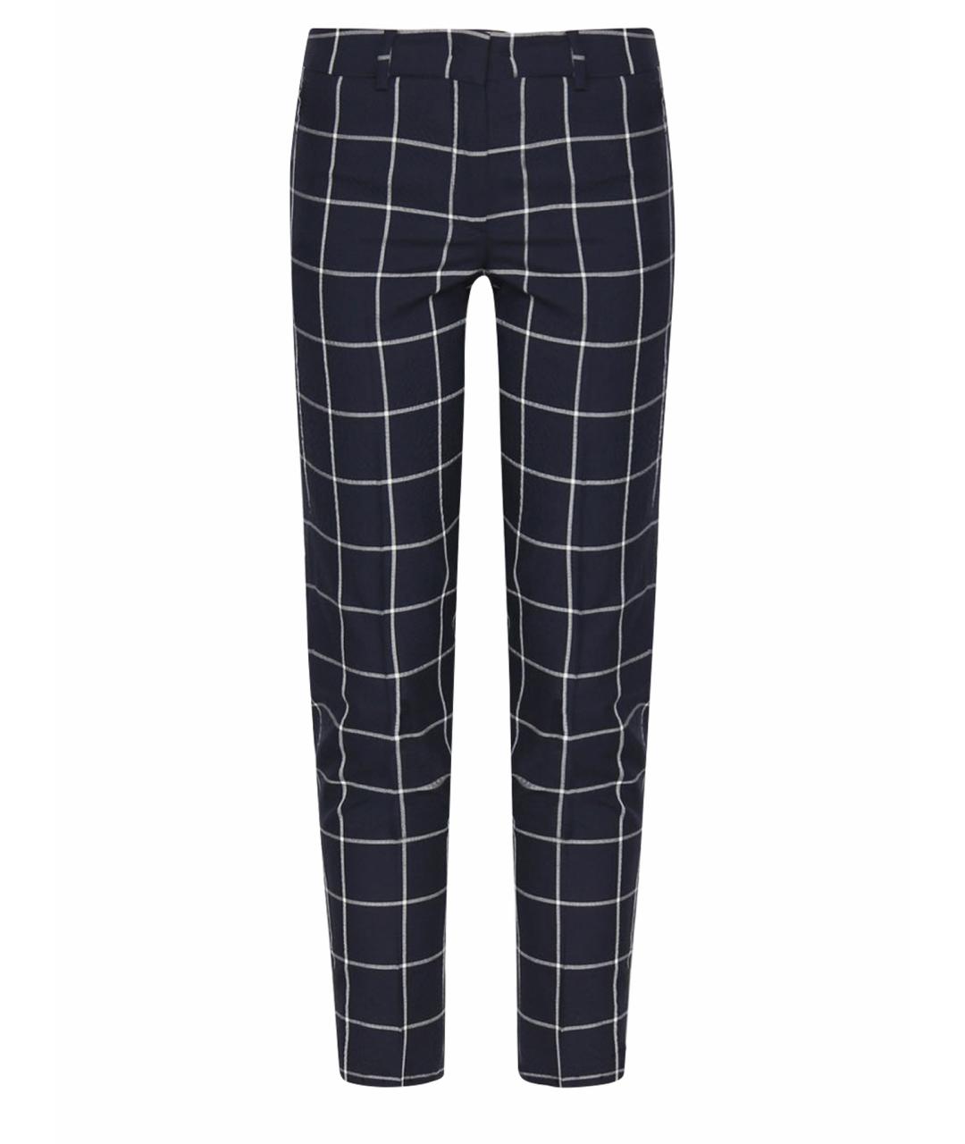 PAUL SMITH Темно-синие шерстяные прямые брюки, фото 1