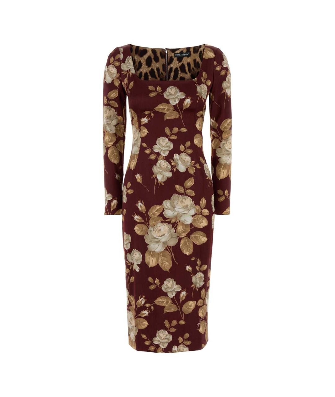 DOLCE&GABBANA Мульти шелковое платье, фото 1