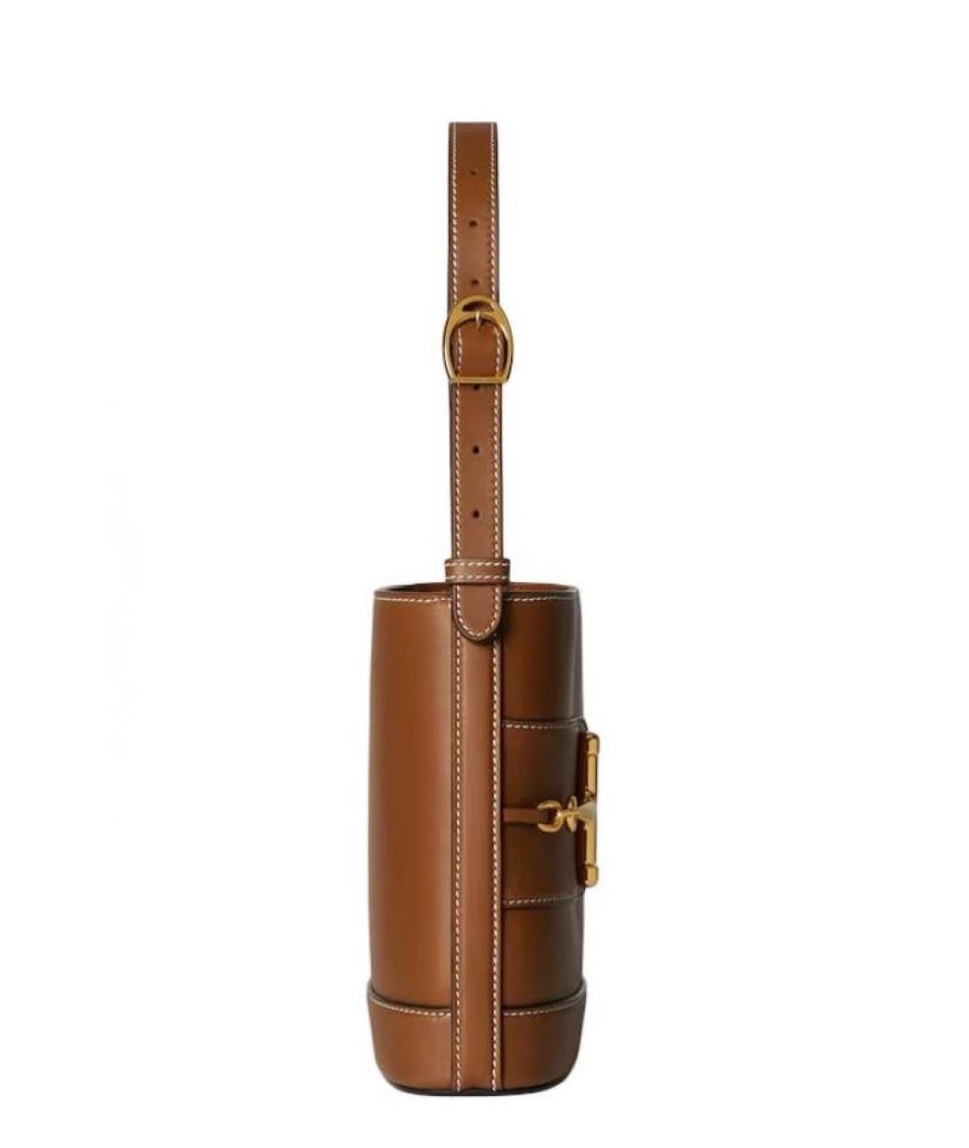 GUCCI Коричневая кожаная сумка через плечо, фото 5