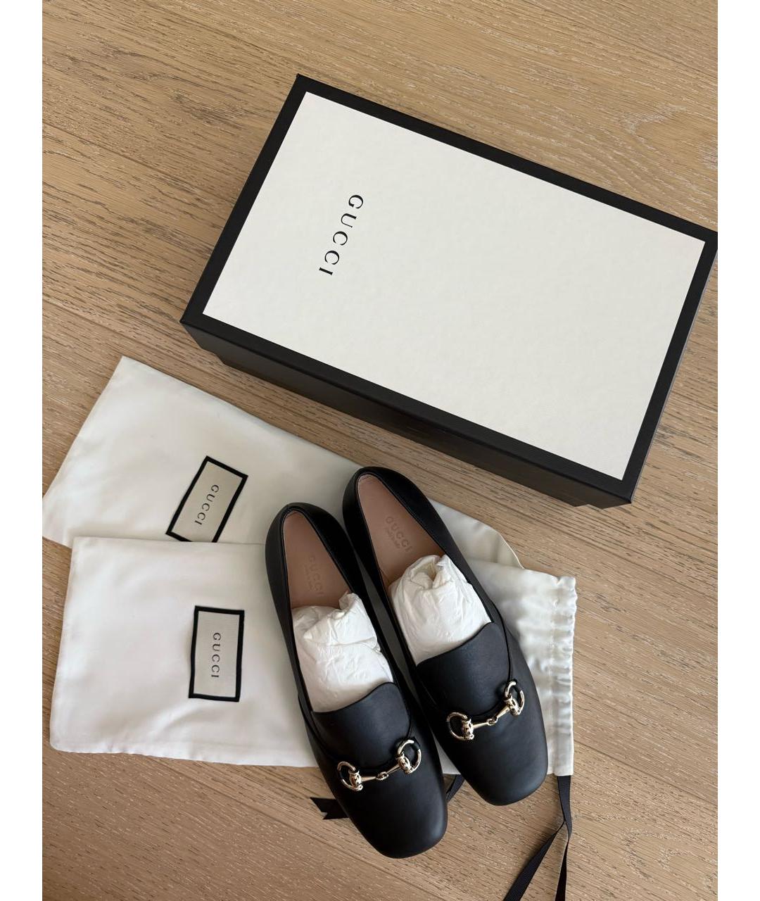 GUCCI Черные кожаные лоферы, фото 6
