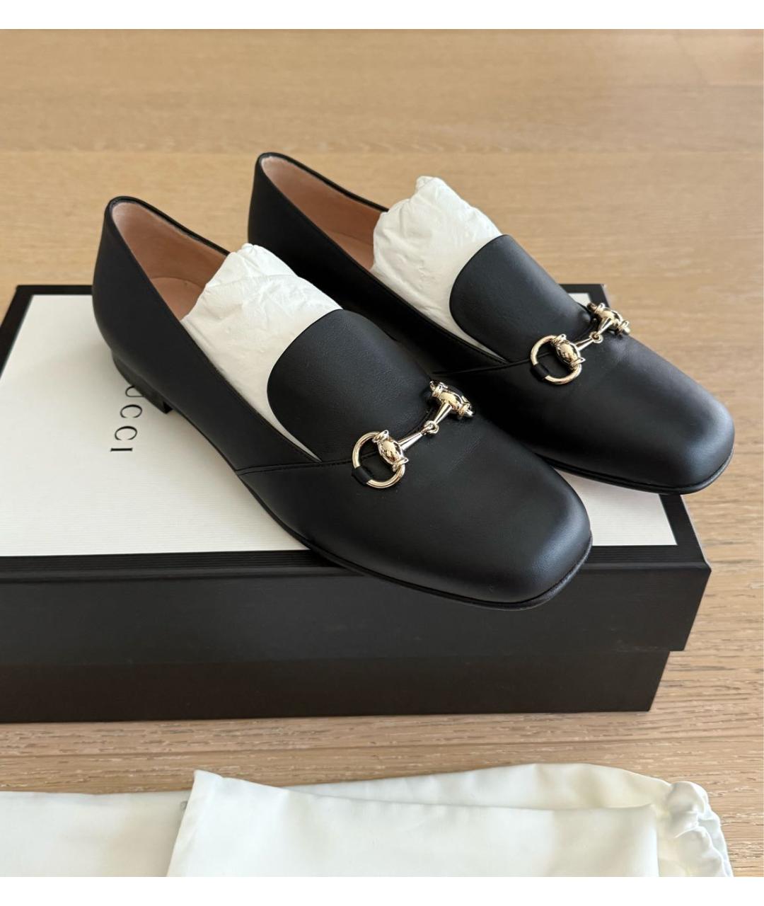 GUCCI Черные кожаные лоферы, фото 7