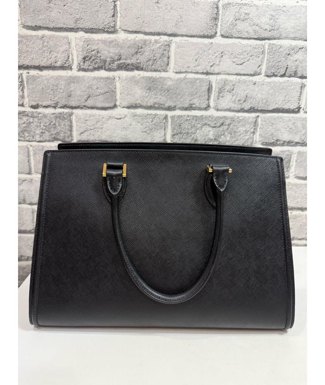 PRADA Черная кожаная сумка тоут, фото 3