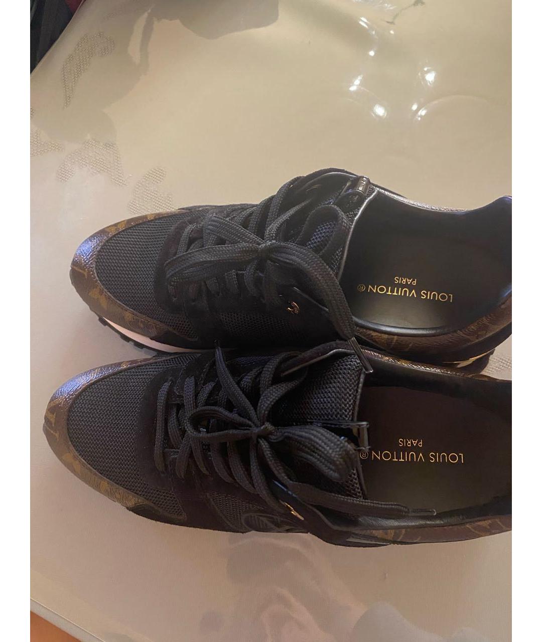 LOUIS VUITTON Черные замшевые кроссовки, фото 3