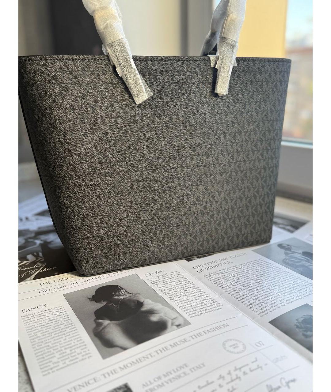 MICHAEL KORS Черная сумка тоут, фото 3