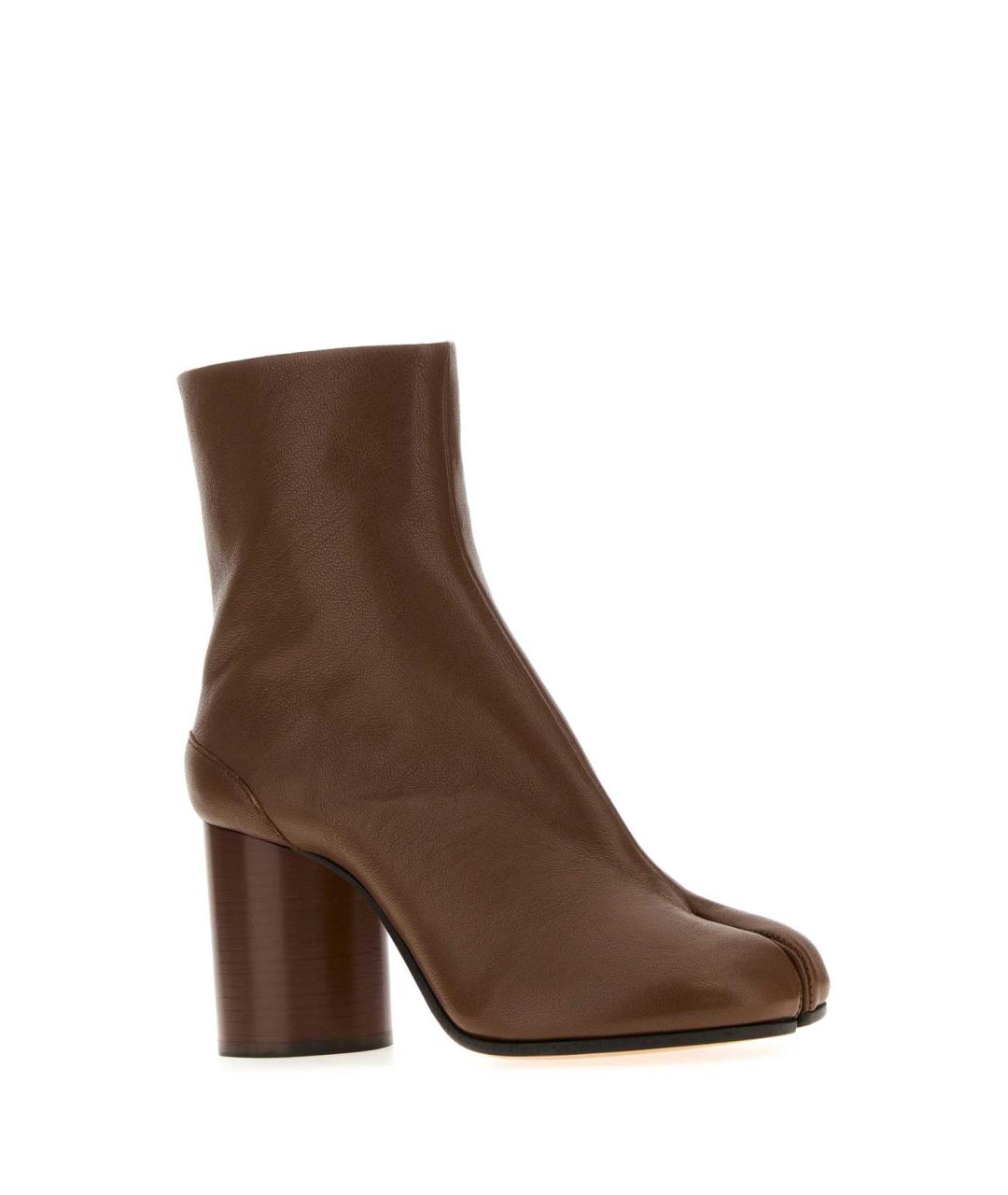 MAISON MARGIELA Коричневые кожаные сапоги, фото 2
