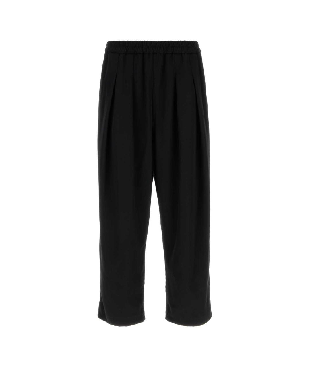 MAISON MARGIELA Черные шерстяные повседневные брюки, фото 1