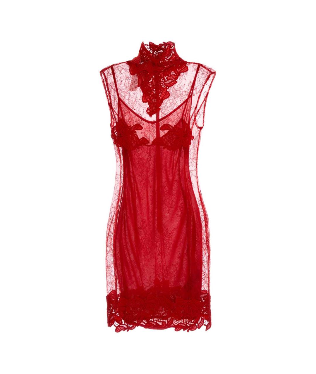 BLUMARINE Красное полиэстеровое повседневное платье, фото 1