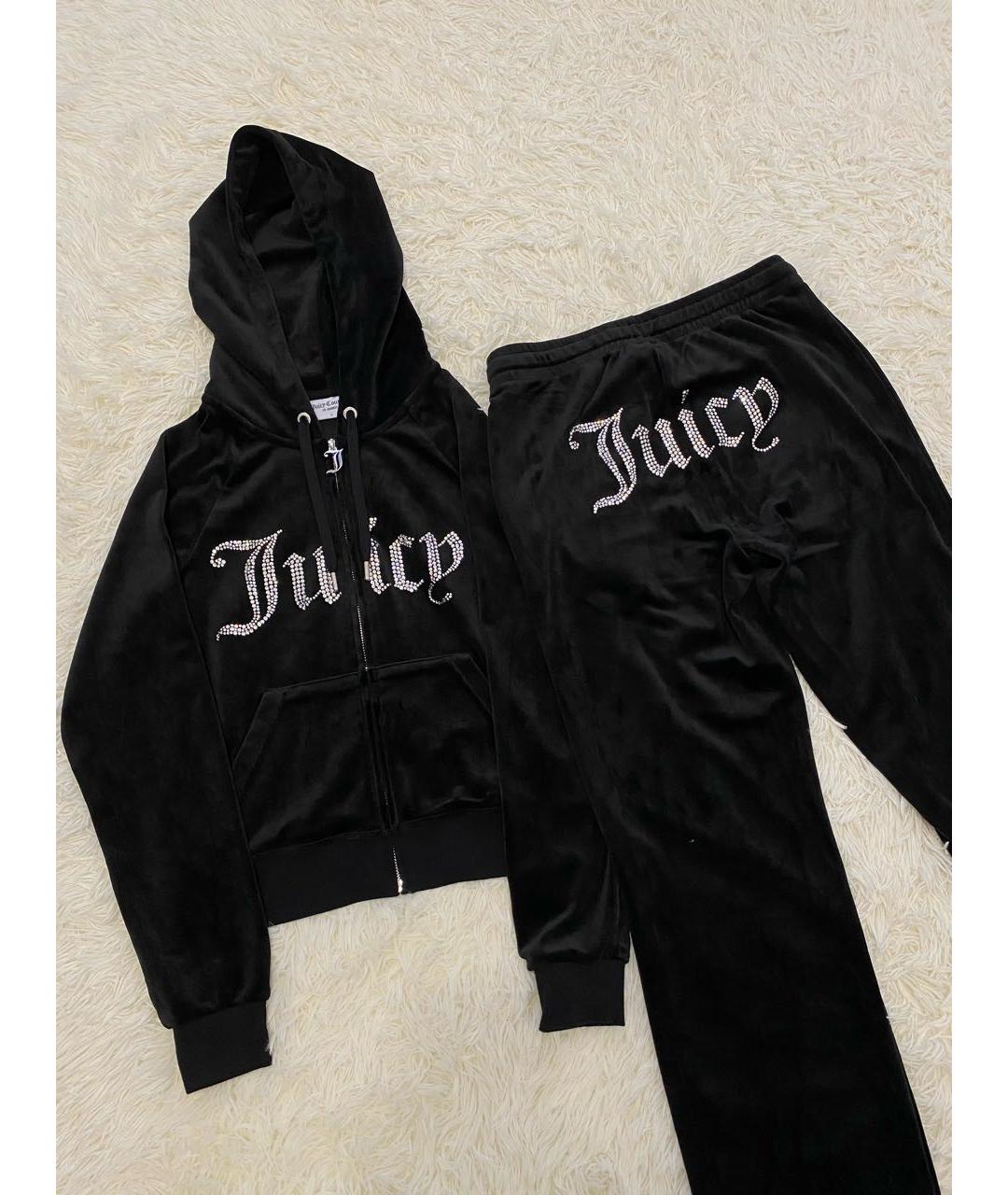 JUICY COUTURE Черный велюровый спортивные костюмы, фото 3