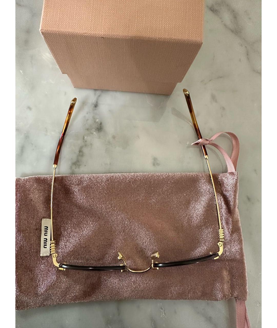 MIU MIU Фиолетовые металлические солнцезащитные очки, фото 5