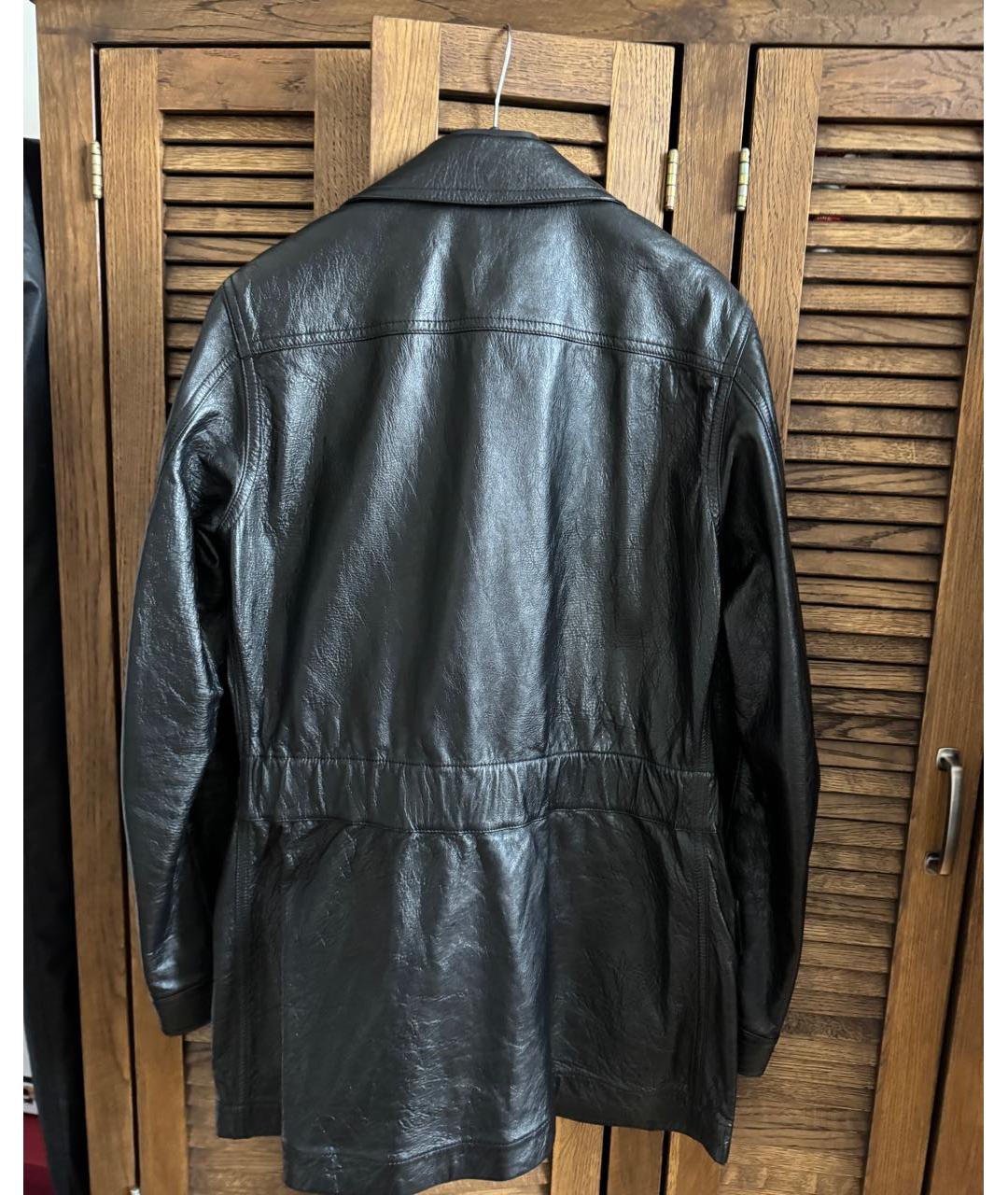 SAINT LAURENT Черная кожаная куртка, фото 2