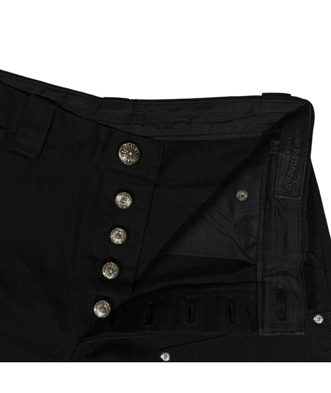 CHROME HEARTS Черные хлопковые прямые джинсы, фото 4